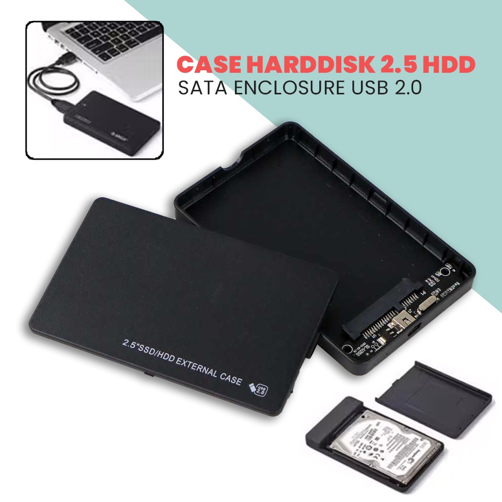 Casing Harddisk U25Q7 2.5 HDD SATA Enclosure USB 2.0