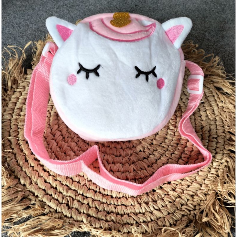 TAS SLEMPANG ANAK LUCU BULU HALUS LEMBUT