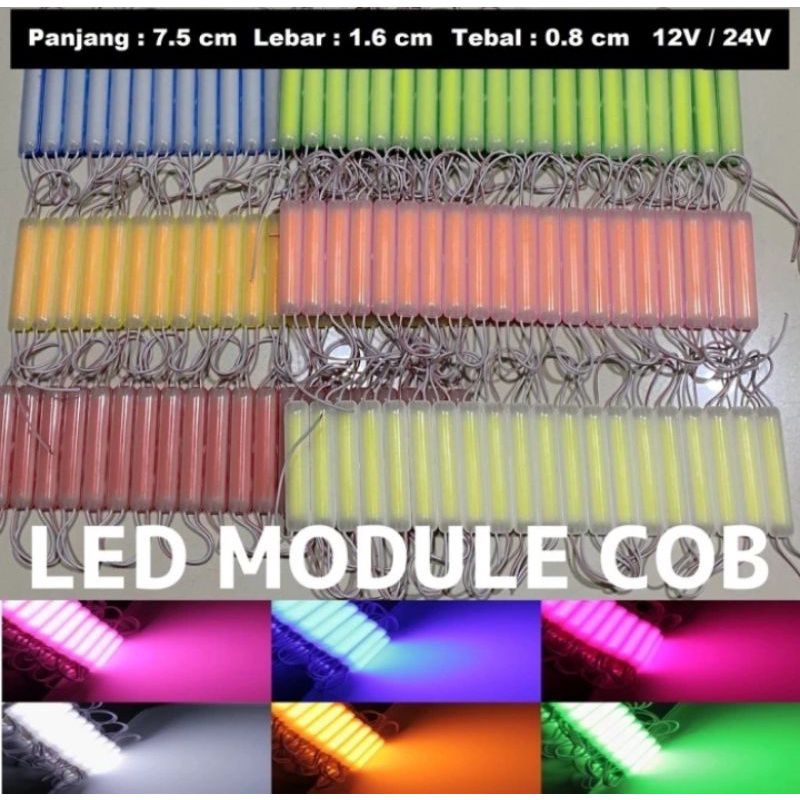 Lampu LED Modul 6 Mata 12 Volt 24 Volt Kolong Dashboard Motor Mobil Lampu LED