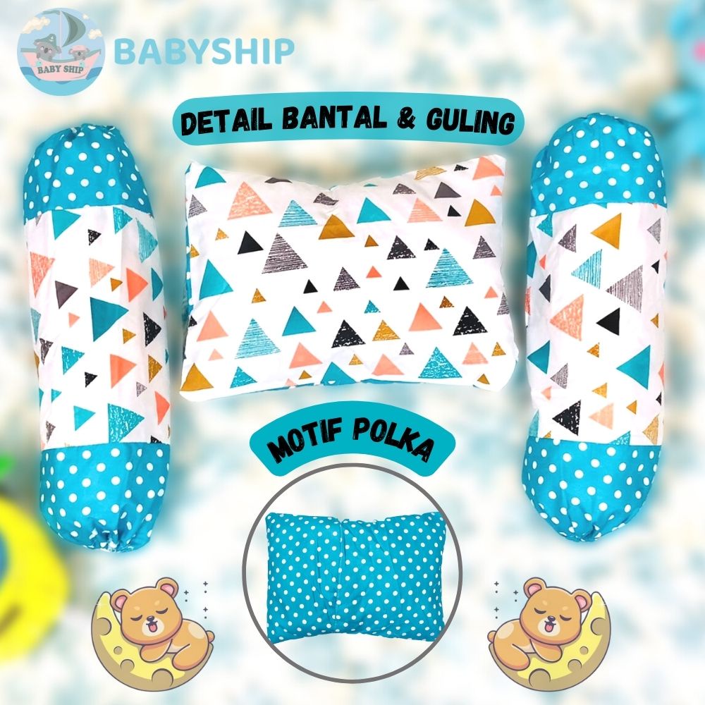 Bed Cover Bayi / Selimut Bayi / Set Bantal Guling Bayi Free Plastik Mika