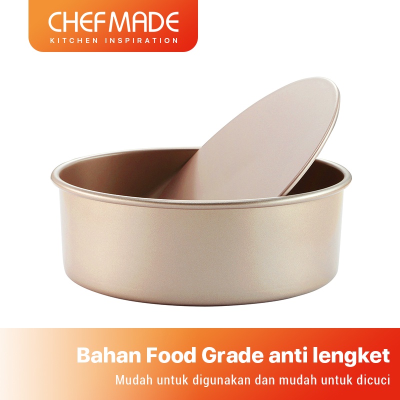 Chefmade Loyang Bongkar Pasang Bulat 8 inch Lepas Bawah Round Cake Pan