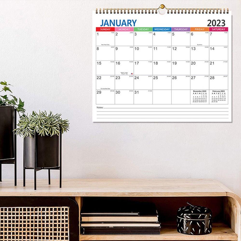 Kalender PREVA 2023kantor Perencanaan Waktu Desktop Kreatif YO Double Coil