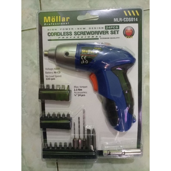 obeng cordless mollar MLR CDS014