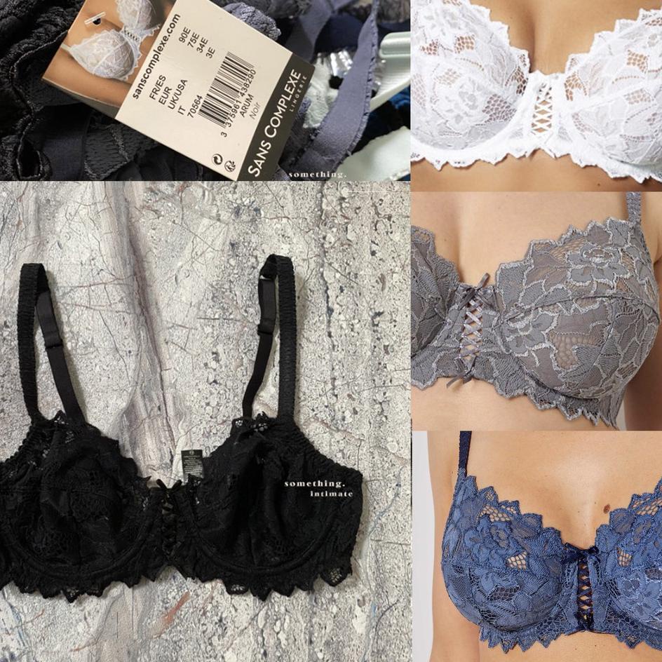 Big Sale #3 Sans Complexe France Arum Minimizer Embroidered Lace Bra Rumah Bralette Cup DD E Bh BigS