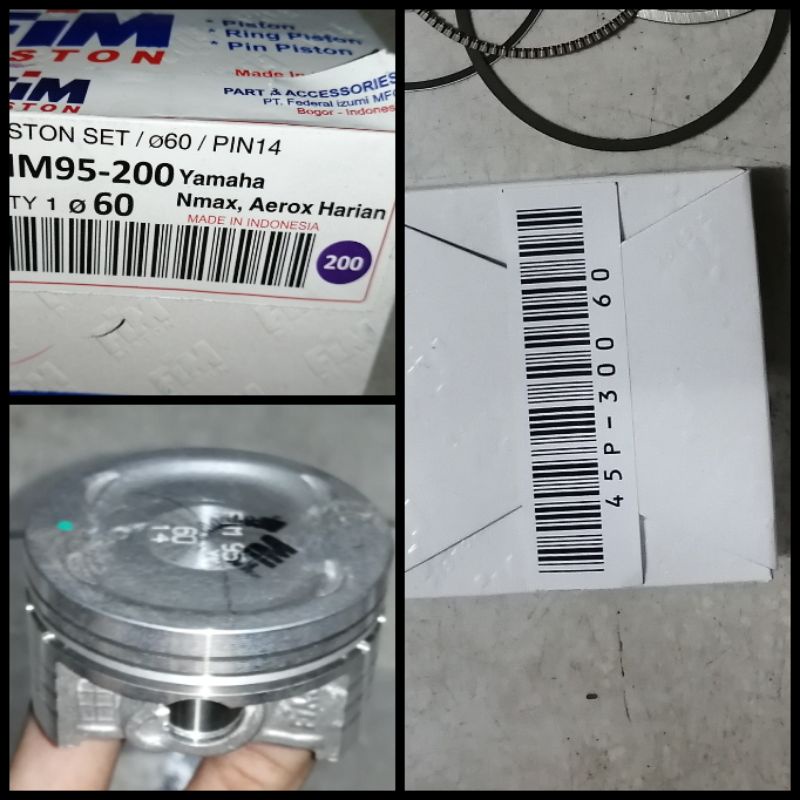 Piston seher kit nmax155 nmax 155 oversize 200 fim