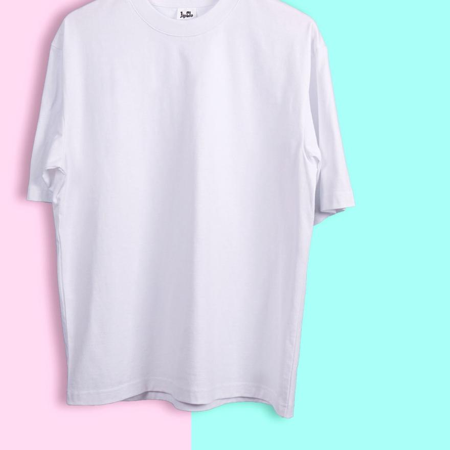 ■■■ Jipclo Kaos Polos Oversized Heavy Cotton 16s Putih