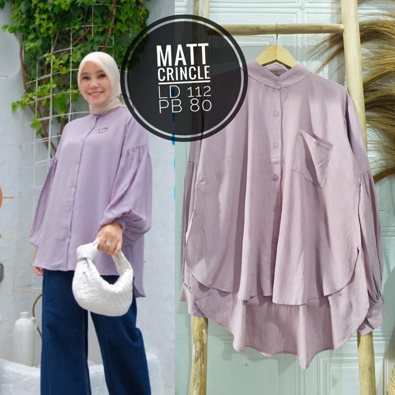 ATASAN WANITA CRINKLE BUSUI // BLOUSE WANITA KEKINIAN TRENDI