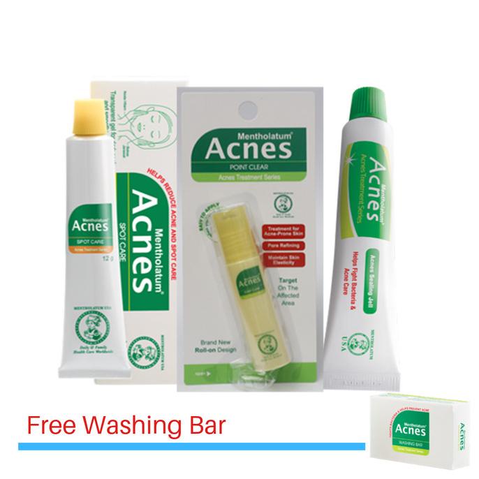(BISA COD) New Paket Acnes Treatment Series 3 in 1 FREE Acnes Washing Bar