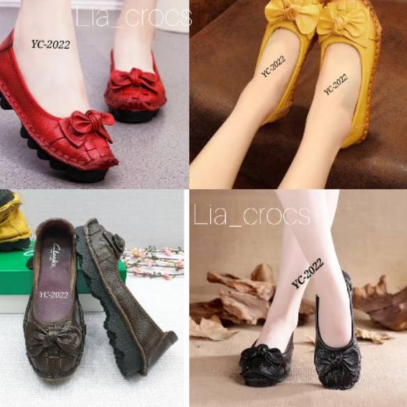 Terlaris Clraks new pita yc-2022 / sepatu clarks flat / Sspatu wanita clarks