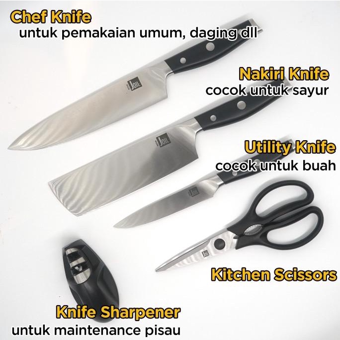 Pisau Dapur Knife Set Nova Gift Set - Chef Nakiri Utility Knife - Joil