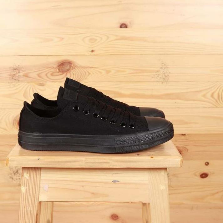 Miliki ⭐ SEPATU CONVERSE FULL BLACK  GRADE A ORI CONVERSE HITAM POLOS SEPATU SEKOLAH CONVERSE ALL BL