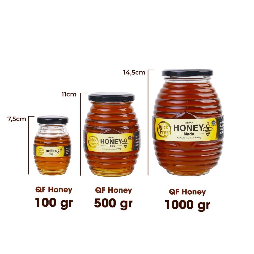 

↪ [PAKET BUNDLING] Quick Fresh Honey / Madu Asli 500GR + 100GR Jar ⇖