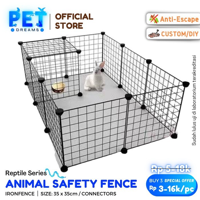 PANEL PAGAR 35x35 DIY CAT FENCE KANDANG KELINCI ANJING KUCING KONEKTOR