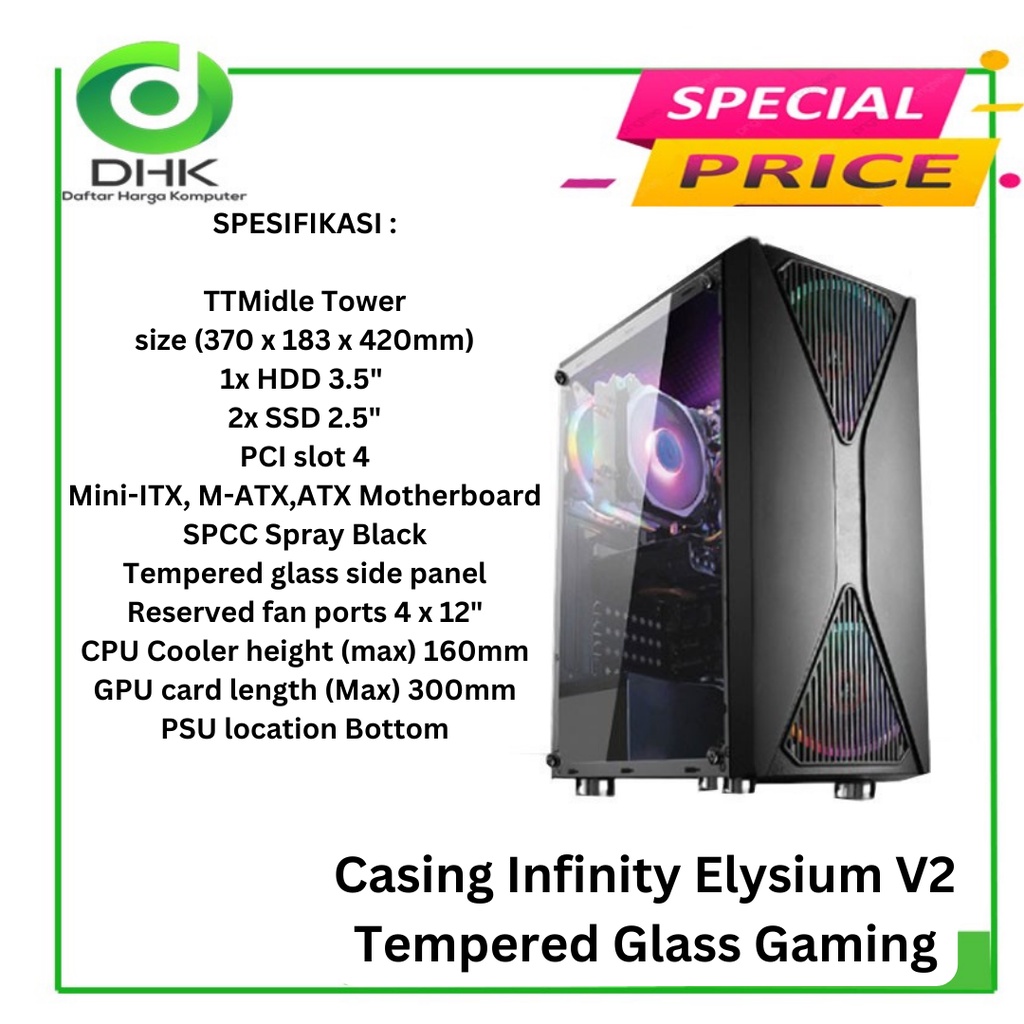 Casing Infinity Elysium V2 Tempered Glass