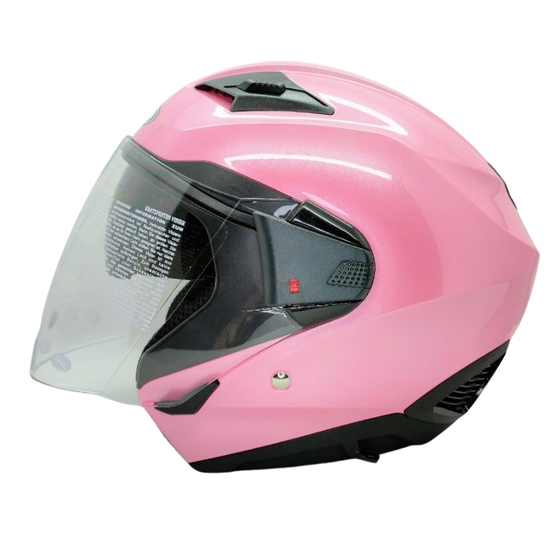Helm Zeus ZS611 Solid Pink Glossy | Zeus ZS 611 Double Visor