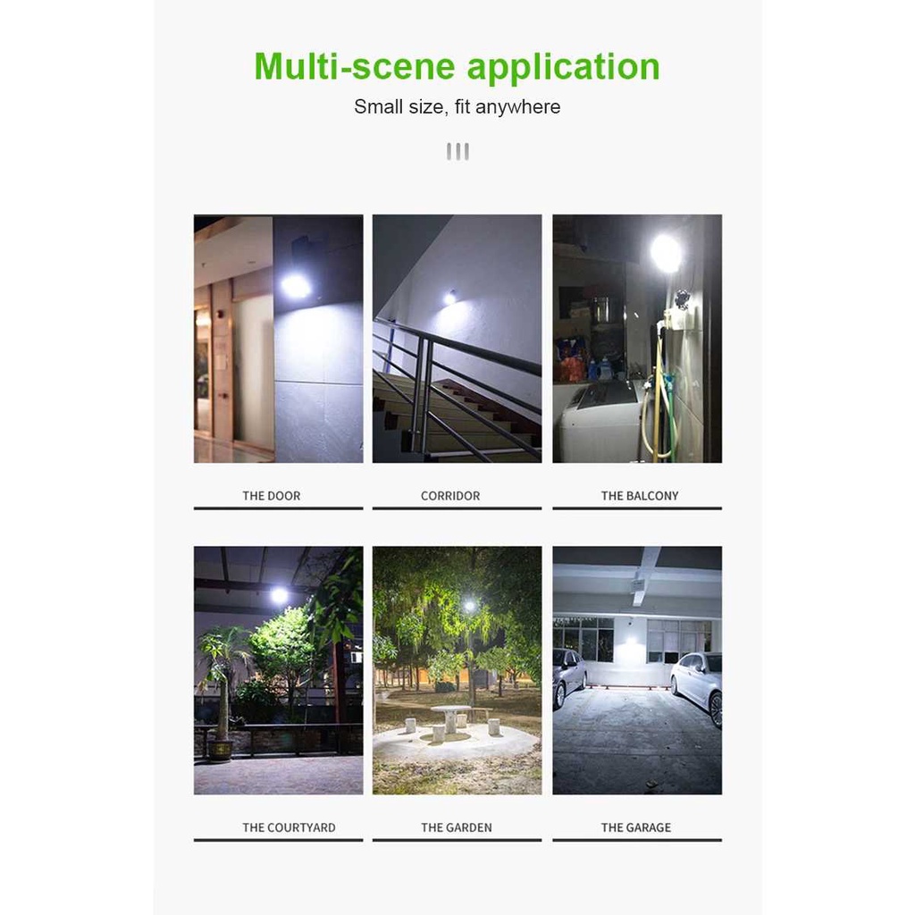 ( 100% BARANG ORI ) OOBEST Lampu Solar 138 LED Three Head Human Sensing Remote Control - JD-2858A