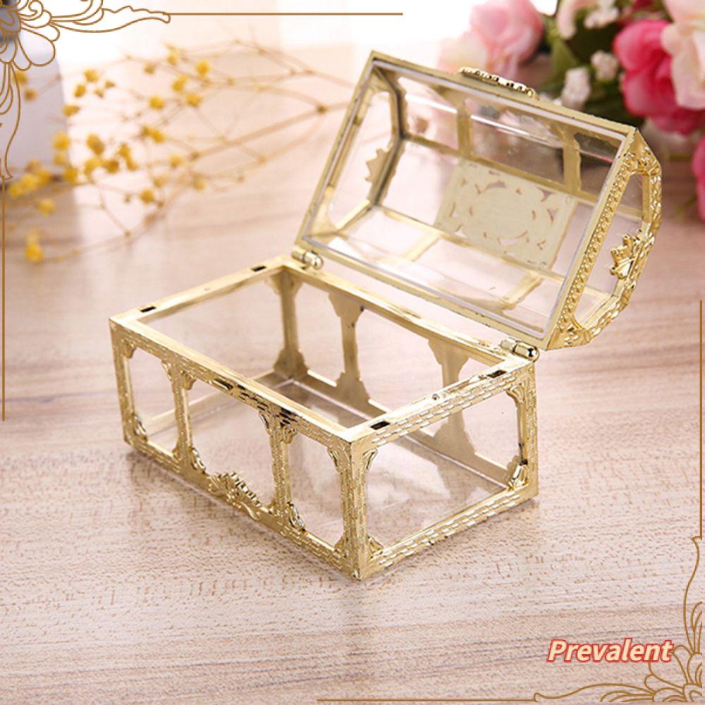 Preva Treasure Chest Retro Plastik Transparan Souvenir Trinket Organizer Kotak Permen