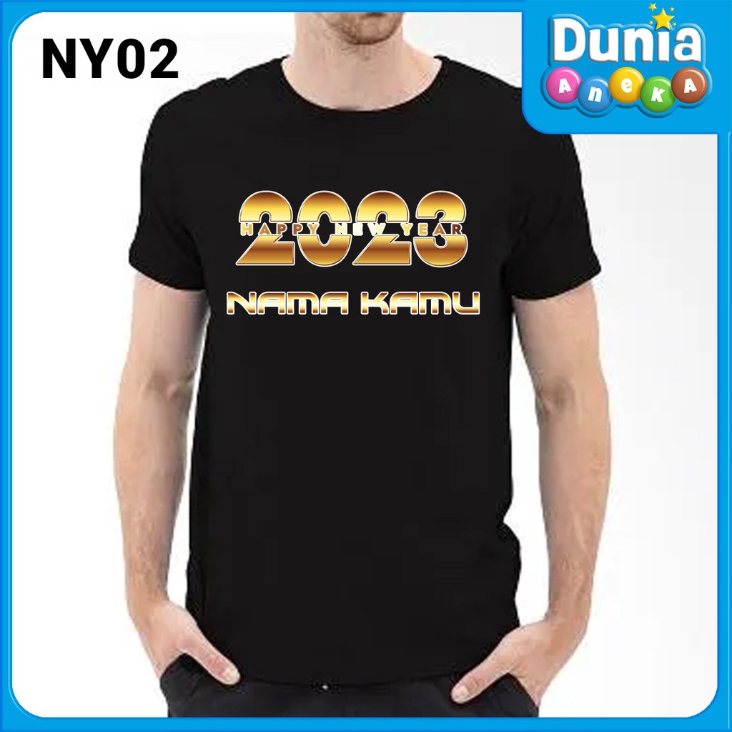 BAJU KAOS ANAK HAPPY NEW YEAR 2023 BANYAK MOTIF (FREE TULISAN NAMA )