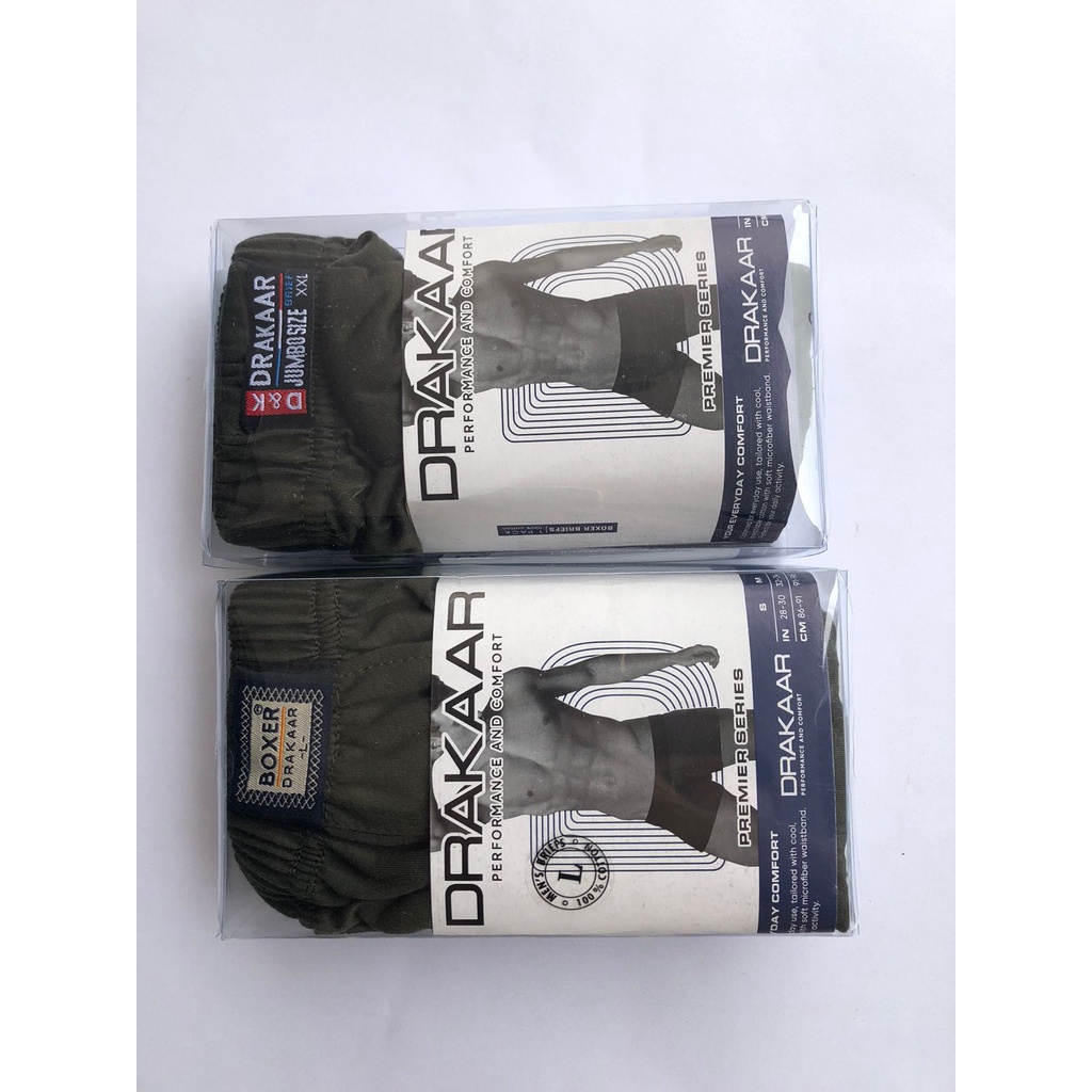3 Pcs Celana Dalam Boxer DRAKAAR NEW Reguler Size M L XL