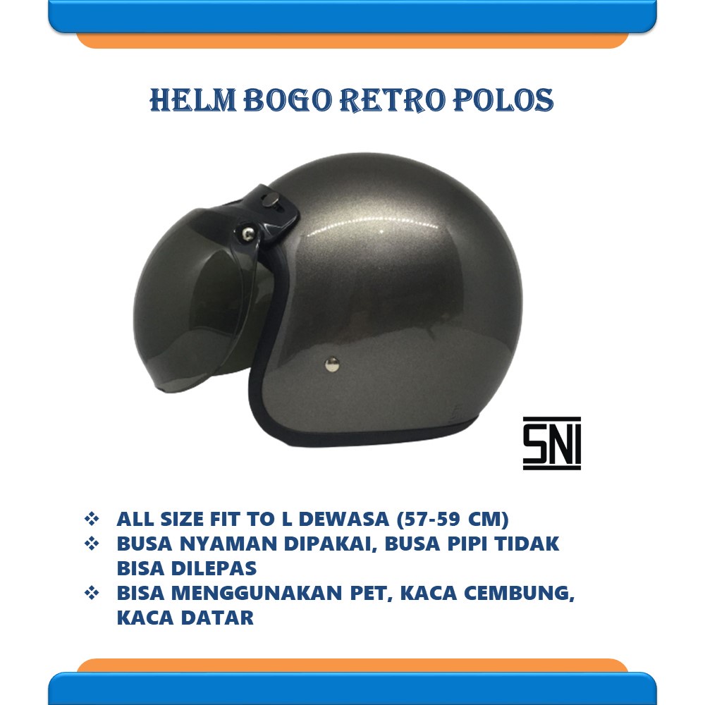 Helm Retro GTR Copo Polos Murah