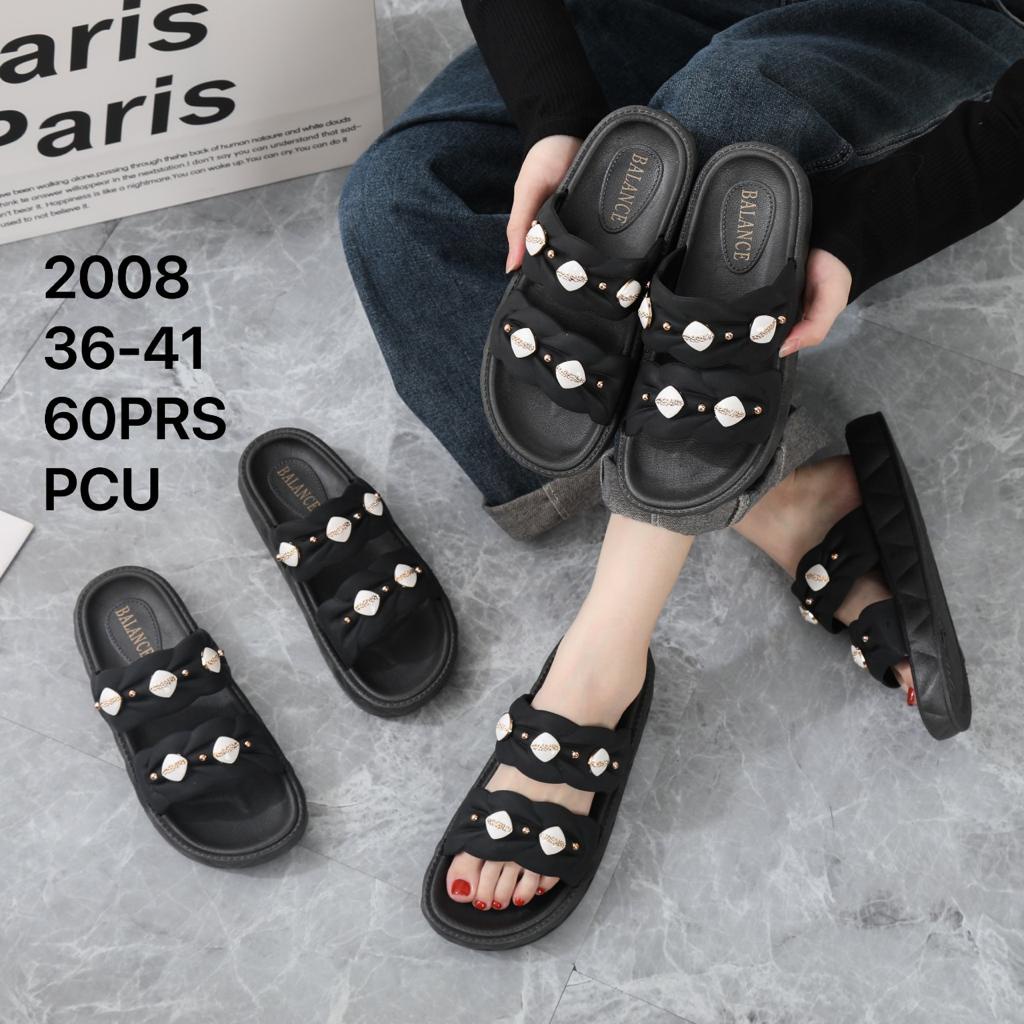 Sandal wedges wanita sandal karet terbaru ori produk import Balance 2008