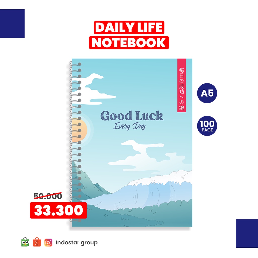 

Notebook A5 Spiral | Buku catatan Aesthetic Lucu | Notebook Journal