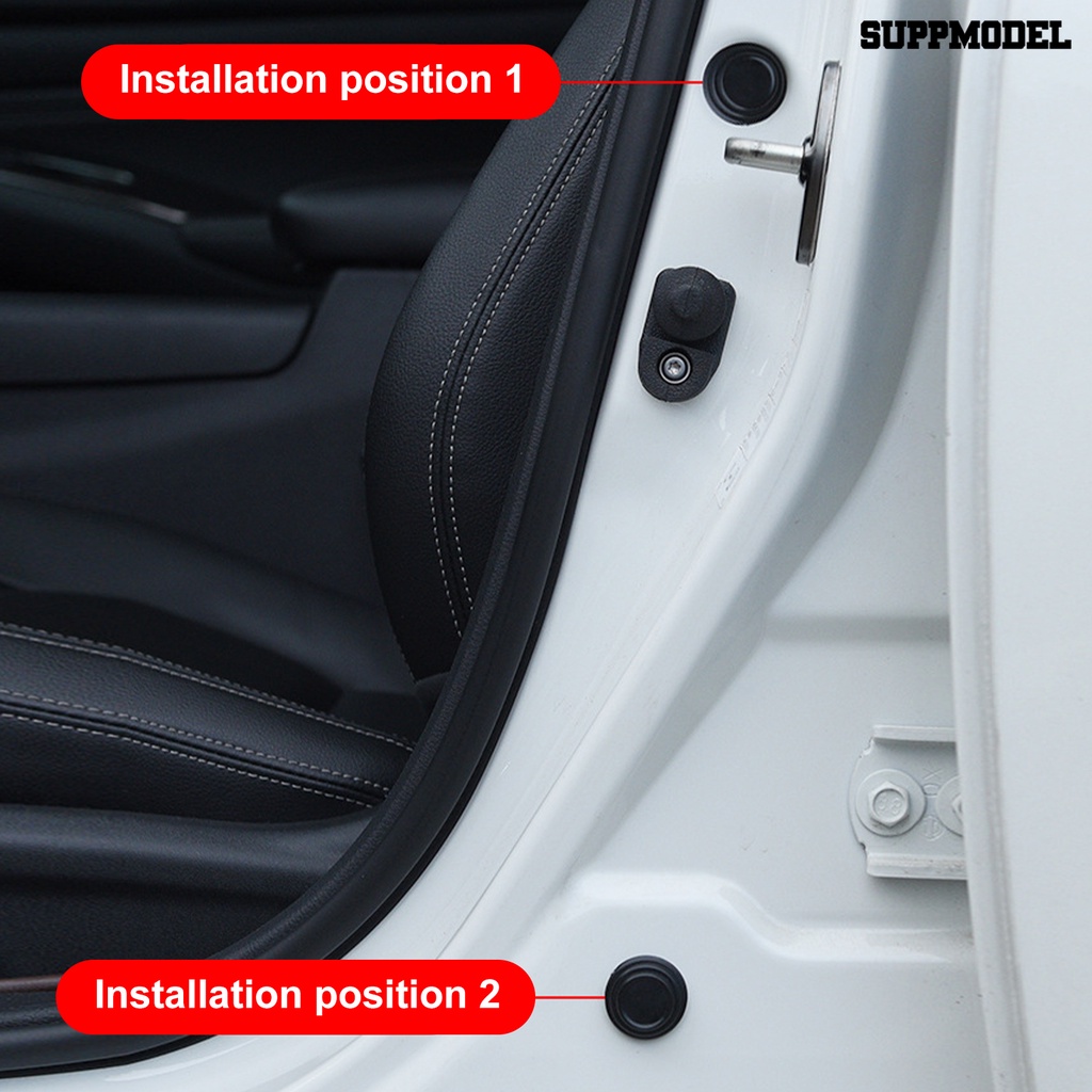 [Dekorasi] 6pcs Peredam Pintu Mobil Perekat Diri Tahan Aus Silikon Pintu Gasket Penyerap Kejut Aksesoris Mobil Untuk Kendaraan