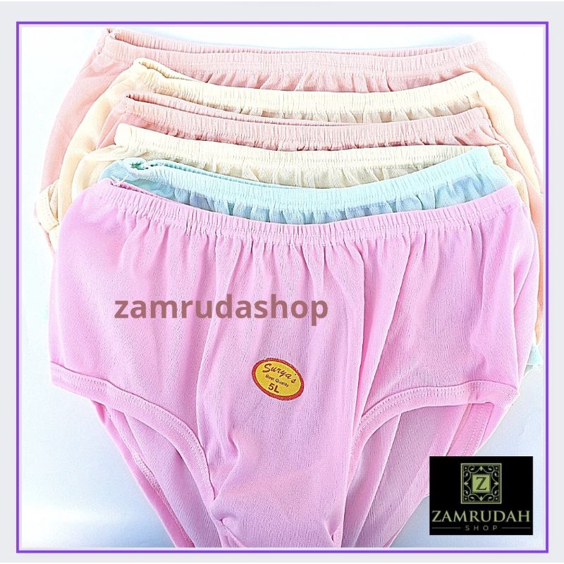 Celana Dalam Jumbo lusinan/ cd wanita jombo 5L 6pcs/ Celana Dalam Wanita Jumbo 6pcs