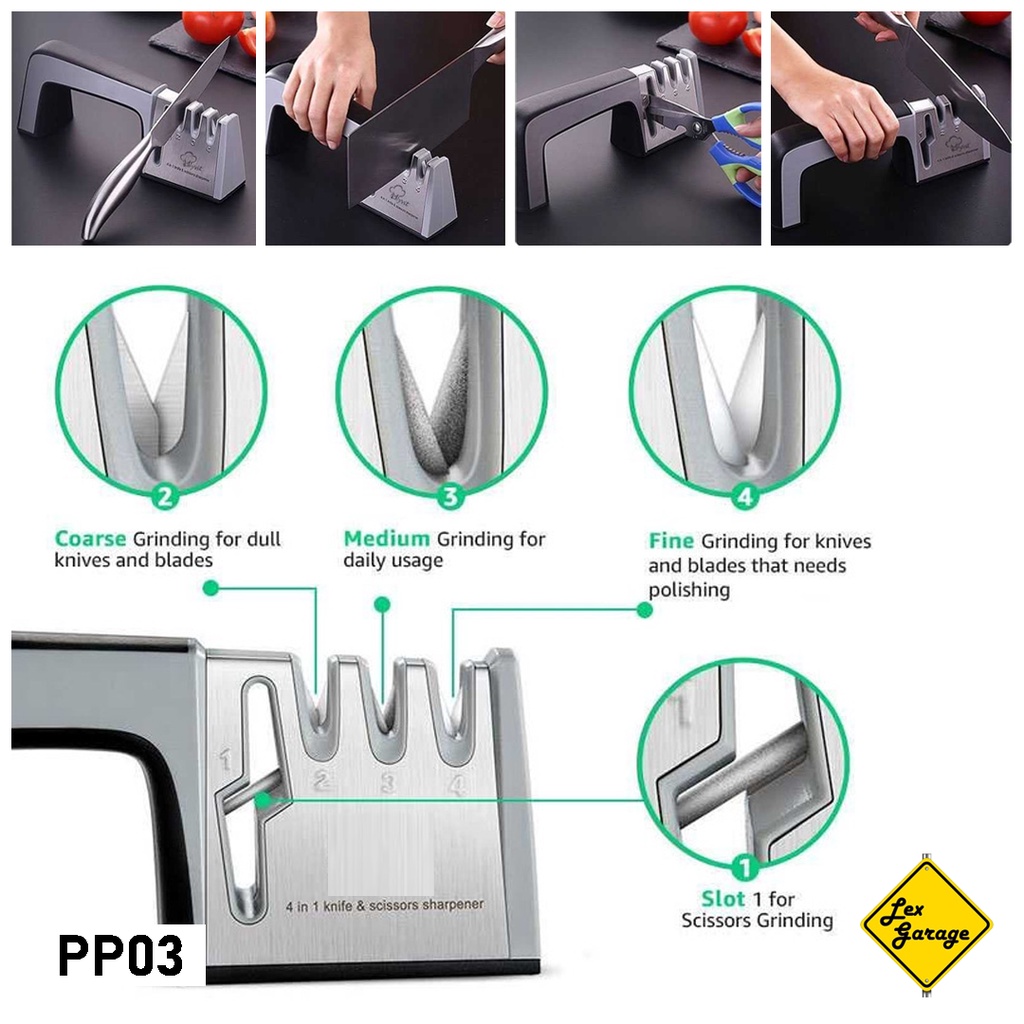 Alat Asahan Pengasah Pisau Gunting Stainless Baja Knife Sharpener