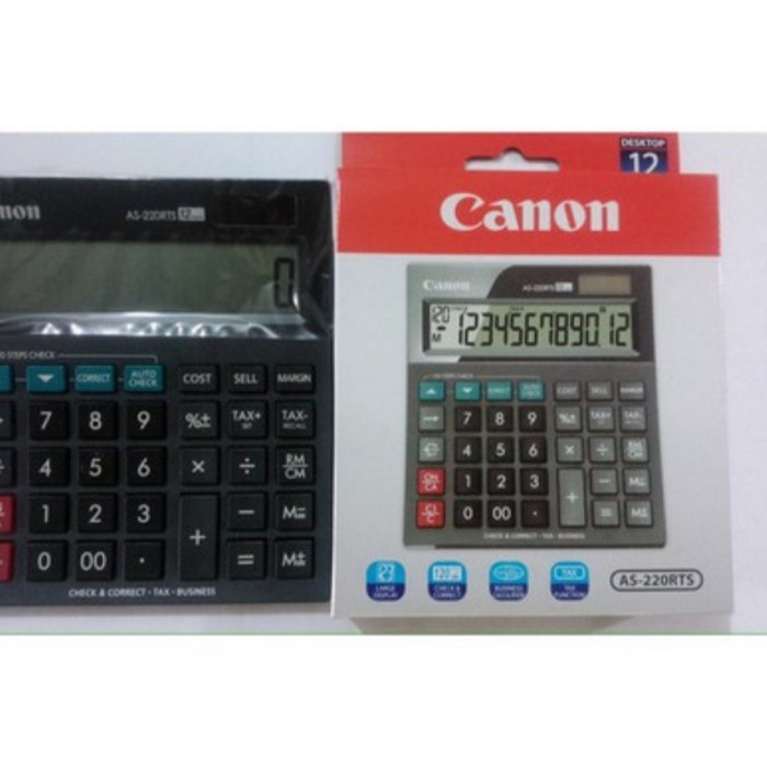 

PROMO CANON AS 220RTS CHECK & CORRECT CALCULATOR - Kalkulator Meja 220 RTS