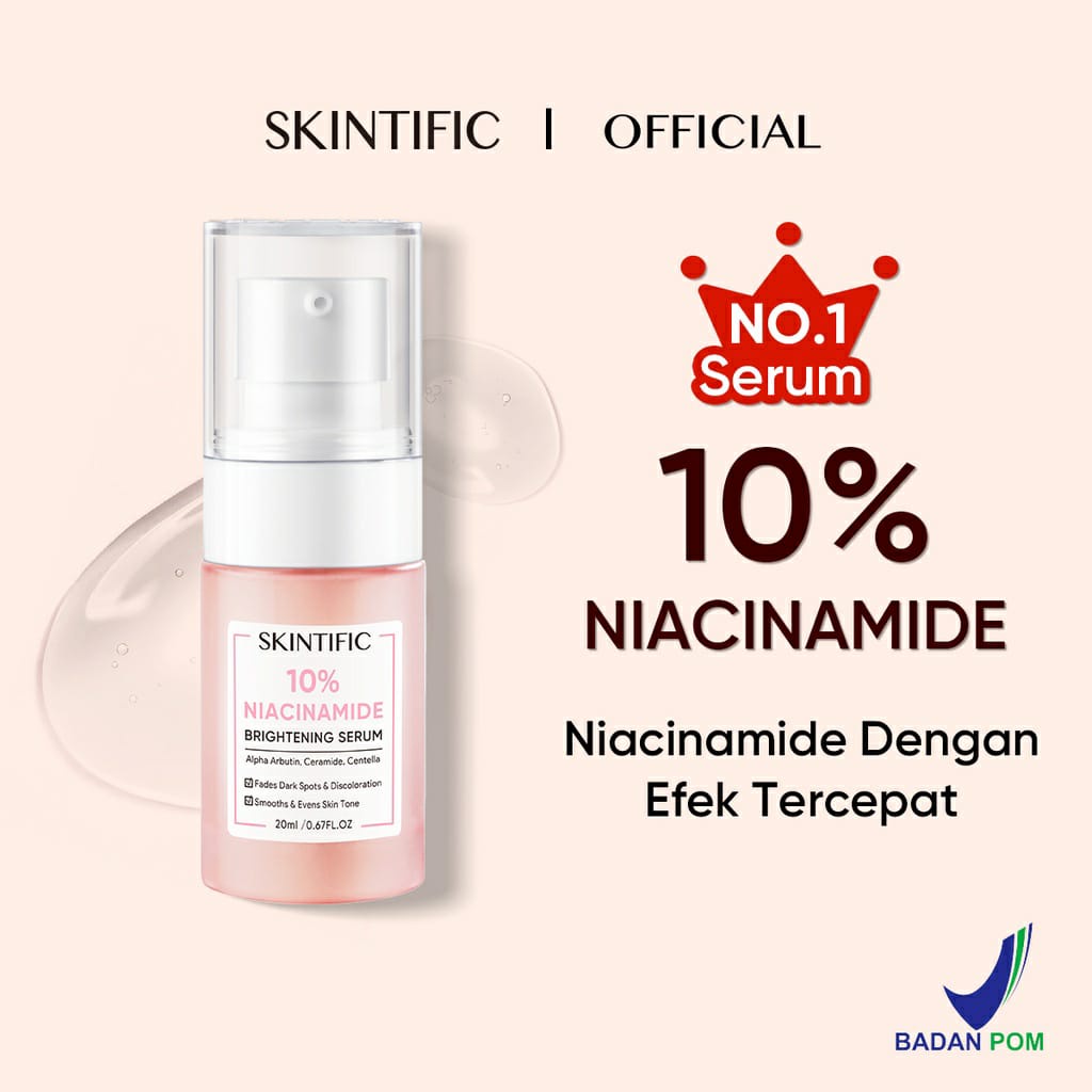 SKINTIFIC 3pcs with Sunscreen - Paket Skincare Moisture Gel + Serum Sunscreen + Brightening Serum / Anti Acne Serum / Barrier Repair