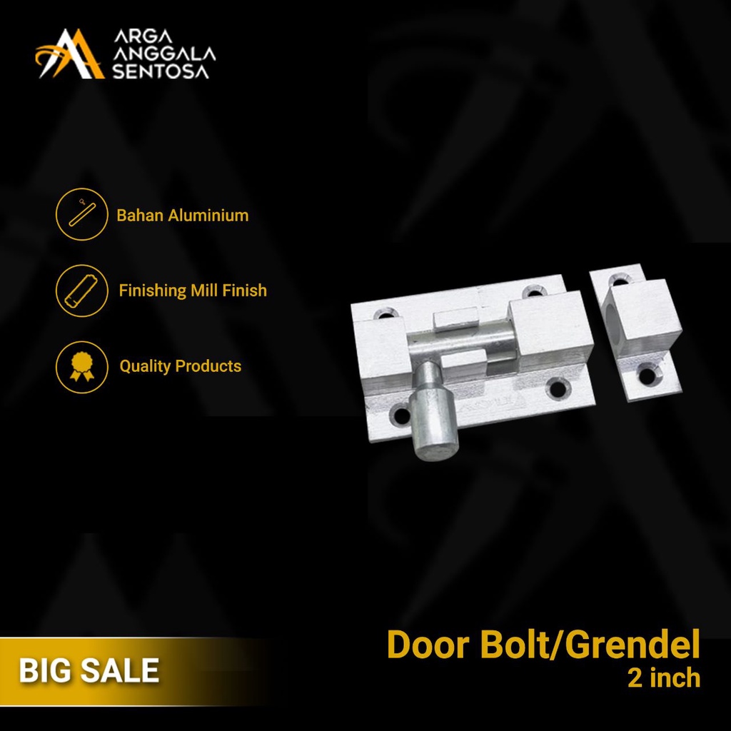 Grendel Slot Pintu Door Bolt ALM 2 inch