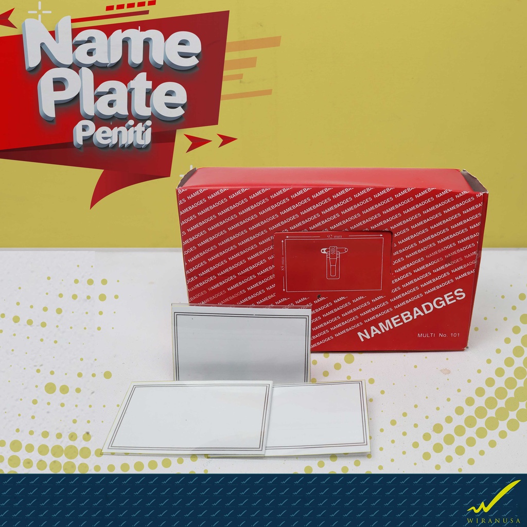 

Name Plate Peniti Tebal 101 Isi 50pcs