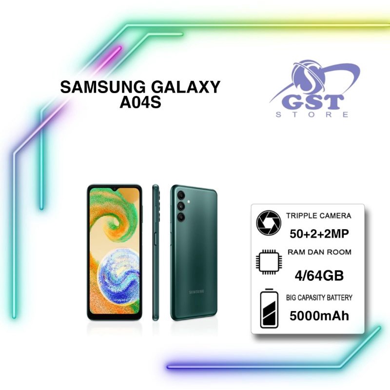 Hp Samsung Galaxy A04s Terbaru, RAM 4gb internal 64gb