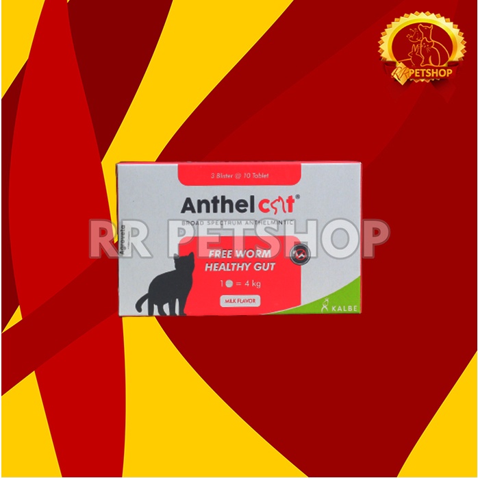 Obat Cacing Kucing Tablet Anthel Cat