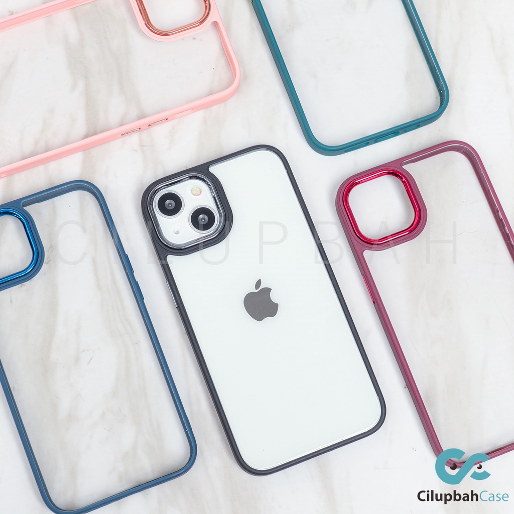 Clear Acrylic Plating Full Cover Case For iPhone 14 Plus Pro Max