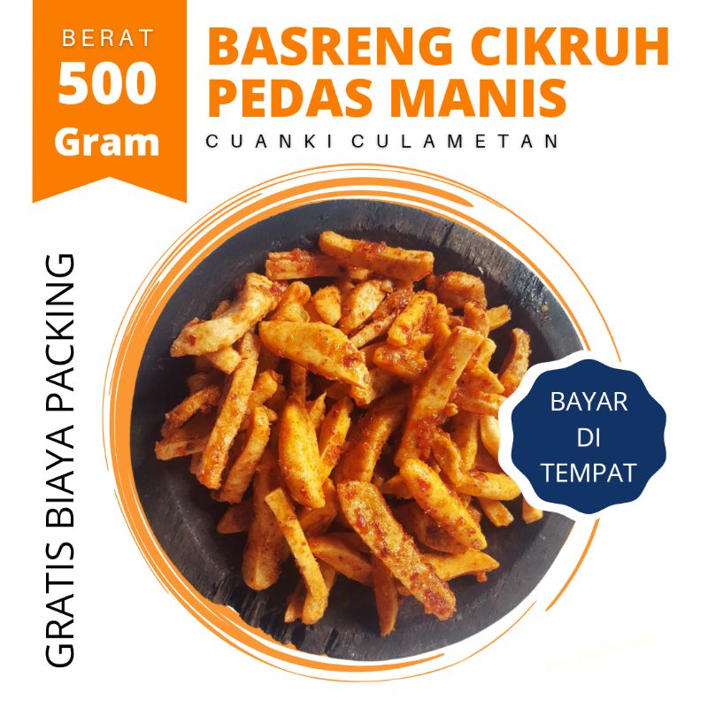 

Basreng, bakso Goreng jeruk pedas manis 500 gram
