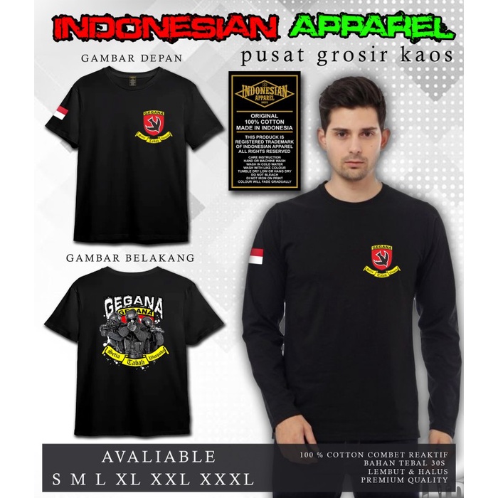 Kaos Tshirt Distro Brimob Gegana Catun Combed new model A 1
