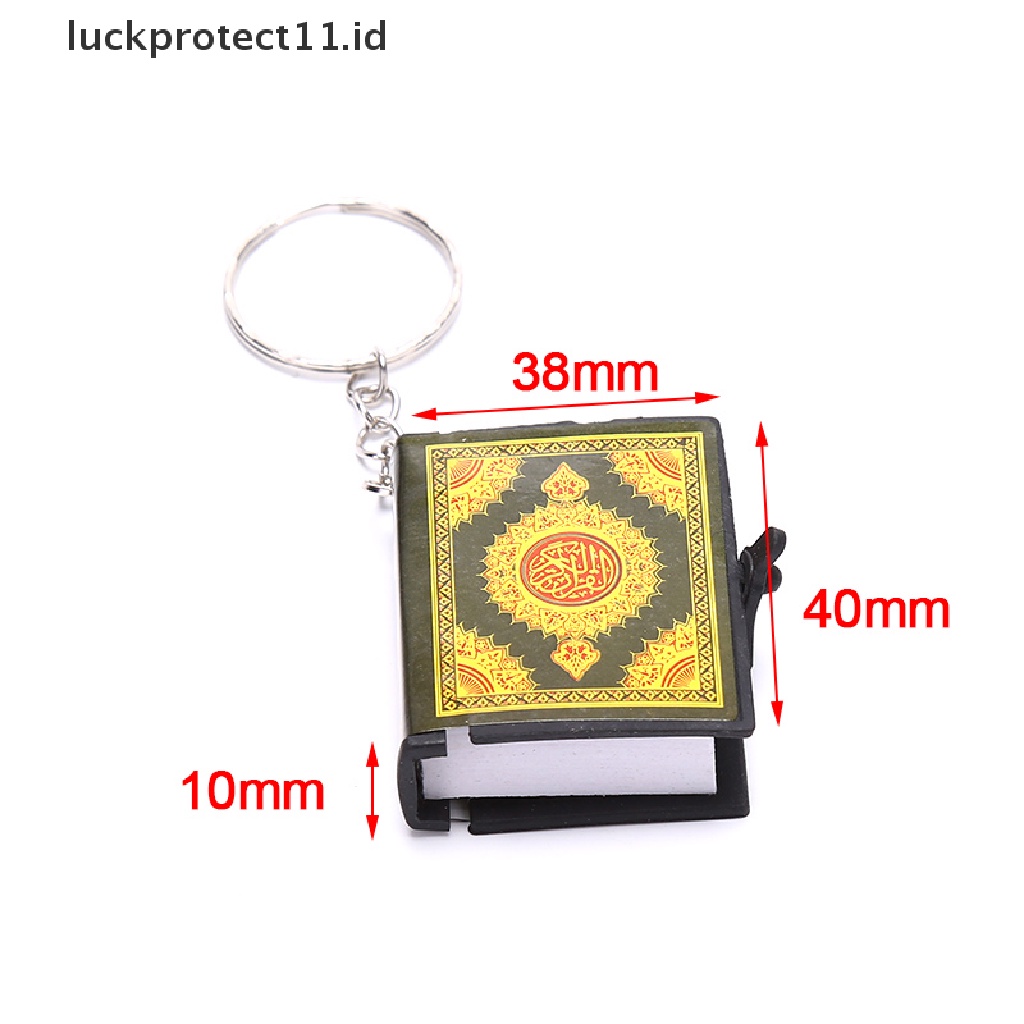 /Fashion Hot//// Gantungan Kunci Islami Alquran Arab Mini Allah Kertas Asli Bisa Baca Liontin Keyring.