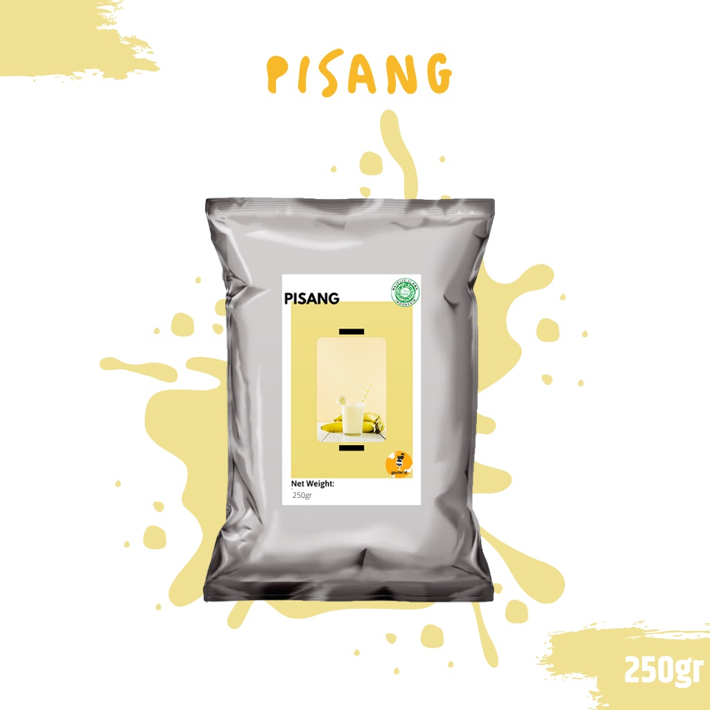 

BUBUK MINUMAN RASA PISANG 250GR / SERBUK MINUMAN ANEKA RASA / BUBUK MINUMAN KEKINIAN / MINUMAN INSTAN / BOBA DRINKS