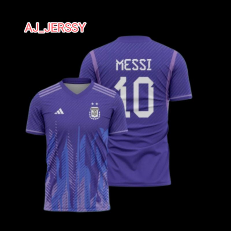 BAJU KAOS BOLA JERSEY TERBARU TIMNAS ARGENTINA 2022 2023 FREE NICKNAME NO PUNGGUNG