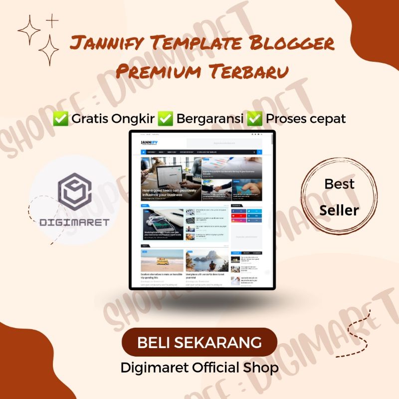 Template Blogger Jannify Terbaru | Template Blogger Premium