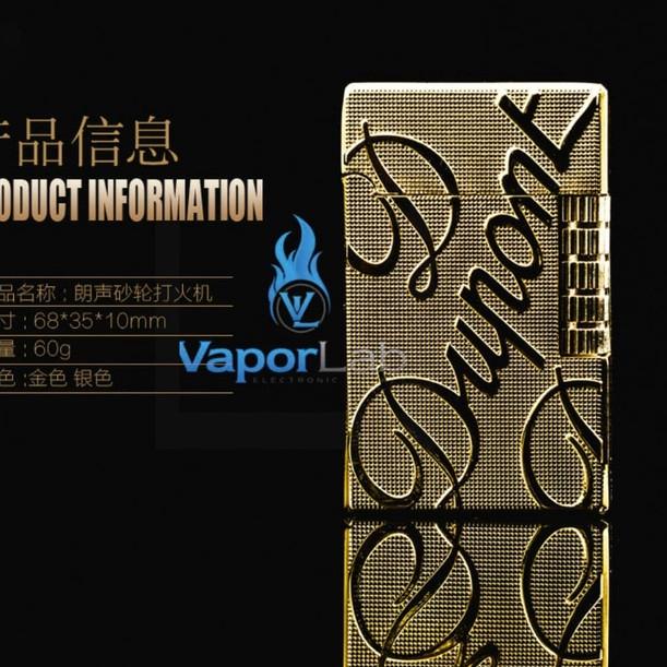 Flash Sale 국 mancis korek api gas isi ulang model st dupont dupon lighter unik - 9606 - Gold