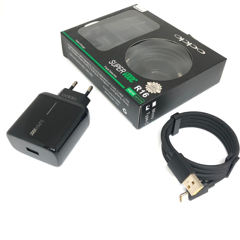 CHARGER OPPO SUPER VOOC R16 MICRO &amp; TYPE C