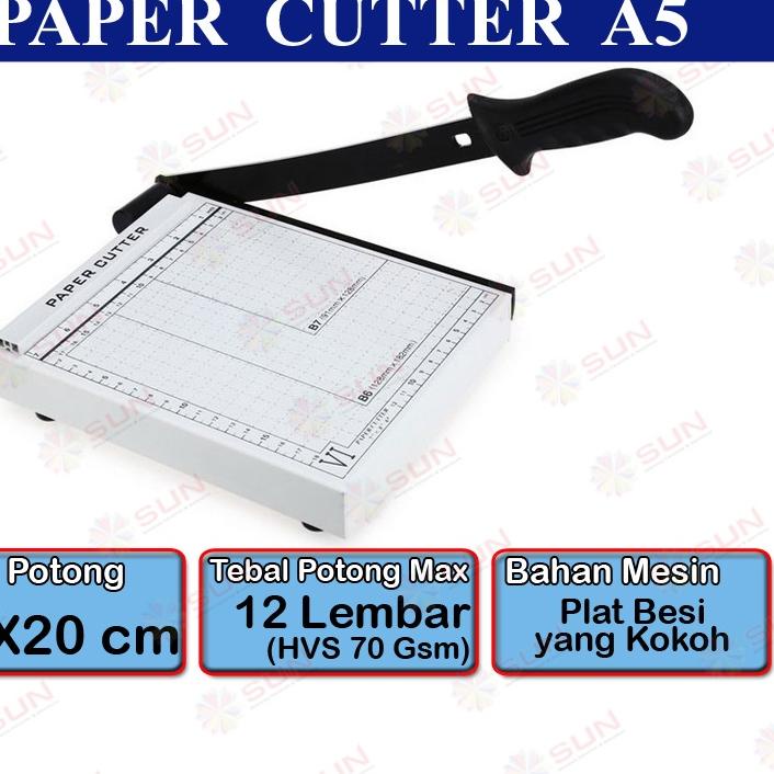 

■»► Paper Cutter Mini A5 ( Alat Potong / Mesin Pemotong Kertas HVS, Sticker, Dos, PVC ID Card, Yellow Board, Art Paper, Vinyl. Bontax Camel, Kertas Photo Glossy Silky )