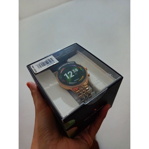 Jam Fossil Gen 6 Smartwatch rose gold/jam fosill original