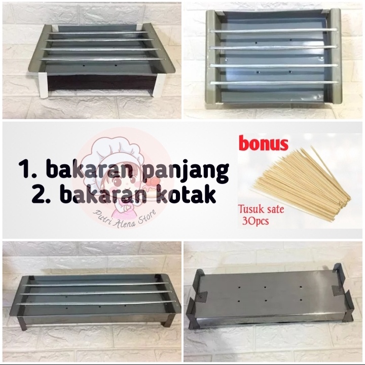 bakaran sate bonus tusuk sate 30pcs / bakaran sosis / bakaran jagung bakar / bakaran
