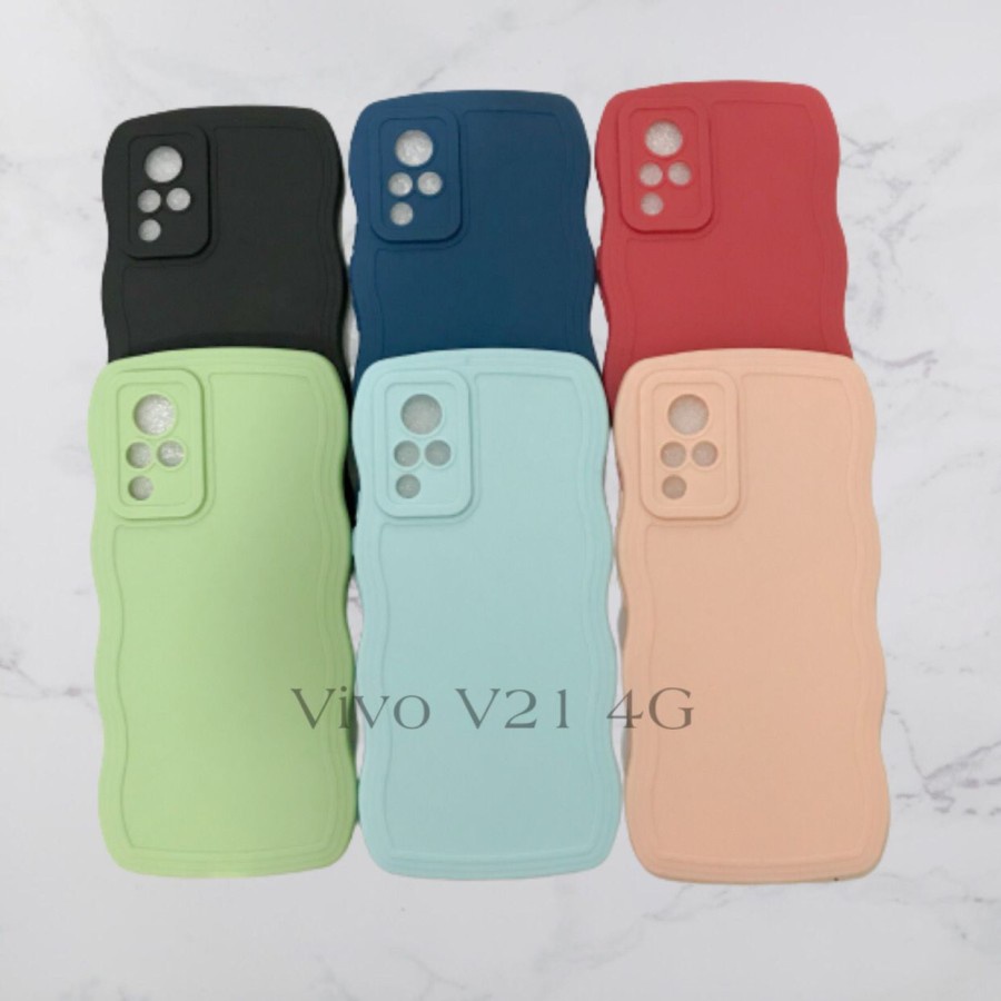 CASE VIVO V21 4G - SOFTCASE SILOKON GELOMBANG WAVY PRO CAMERA - GA