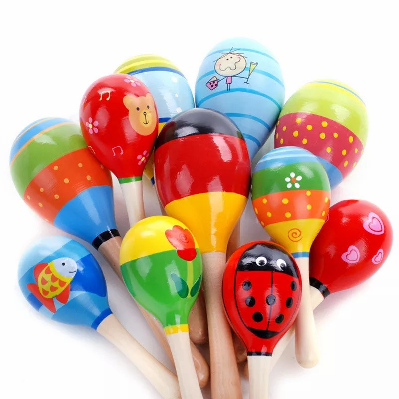 MARACAS/ Mainan Bayi / Kerincingan Bayi / Rattle/ Marakas Kayu Kerincing Genggam / Rattle Kayu