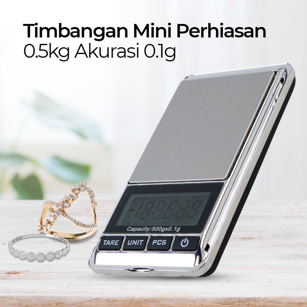 Timbangan Mini Perhiasan 500g x 0.1g - EK518 - OMHA1RBK Black